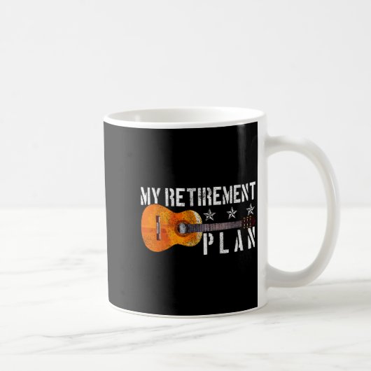 Guitar Retirement Plan - Funny Gift For Retired Gu Koffiemok (Rechts)