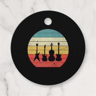 Guitar Retro Sunset Guitar Music Gift Bedankjes Labels