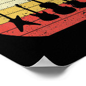 Guitar Retro Sunset Guitar Music Poster (Hoek)