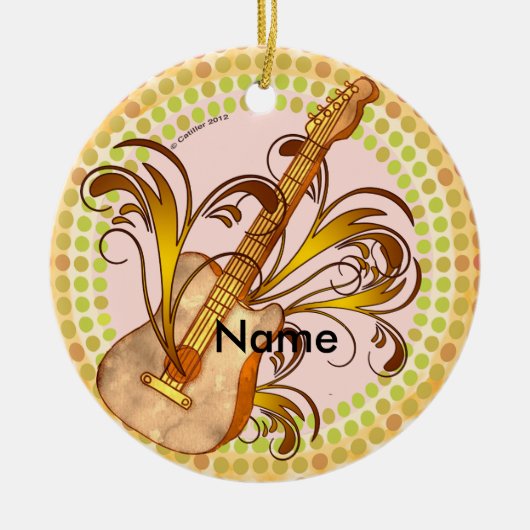Guitar Rhythm Keramisch Ornament (Voorkant)