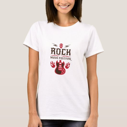 Guitar Rock Festival Woman's T-Shirt (Voorkant)