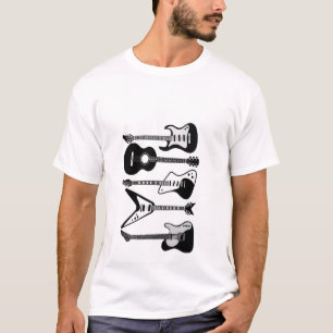 Guitar Rock Music voor gitaristen Retro Duo T-Shir T-shirt