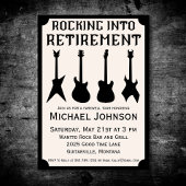 Guitar Rock 'n' Roll Retrait Party Invitation