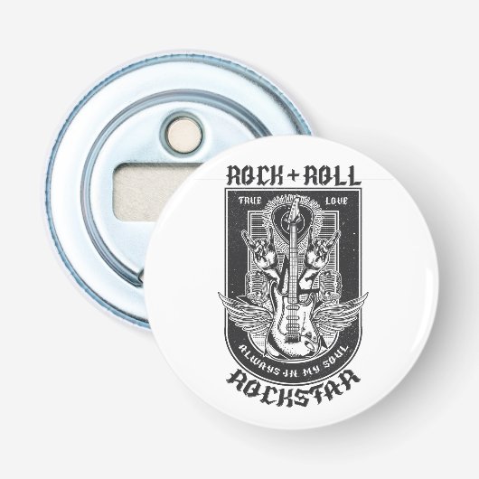 Guitar Rock-ontwerp Button Flesopener (Voorkant)