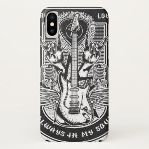 Guitar Rock-ontwerp iPhone X Hoesje