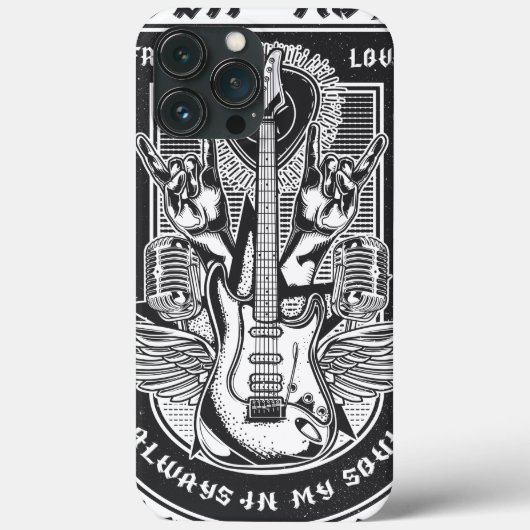 Guitar Rock-ontwerp Case-Mate iPhone Case (Achterkant)