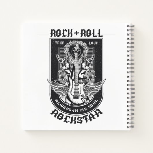 Guitar Rock-ontwerp Notitieboek (Achterkant)