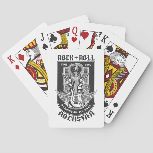 Guitar Rock-ontwerp Pokerkaarten (Achterkant)