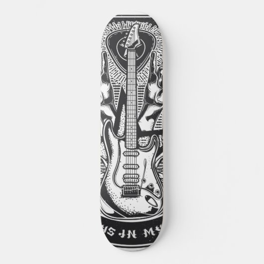 Guitar Rock-ontwerp Skateboard (Voorkant)