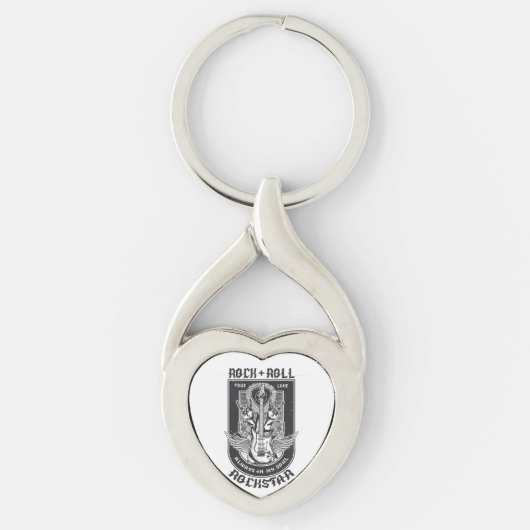 Guitar Rock-ontwerp Sleutelhanger (Voorkant)