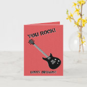 Guitar Rock Star Kaart (Gele Bloem)