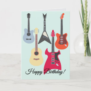 Guitar Rockin Bonne heure Bonne carte d'anniversai