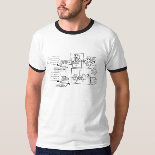 Guitar Schematic T-shirt (Voorkant)