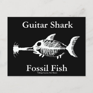 Guitar Shark Fossil Fish Briefkaart