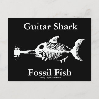 Guitar Shark Fossil Fish Briefkaart
