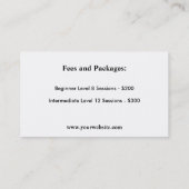 Guitar Silhouette Musiciaanse Visitekaartjes (Achterkant)