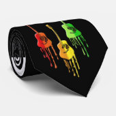 Guitar smelt in regenboogkleuren stropdas (Opgerold)