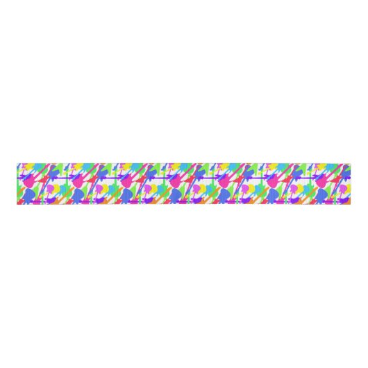 Guitar Splash Pattern Grosgrain Lint (Voorkant)