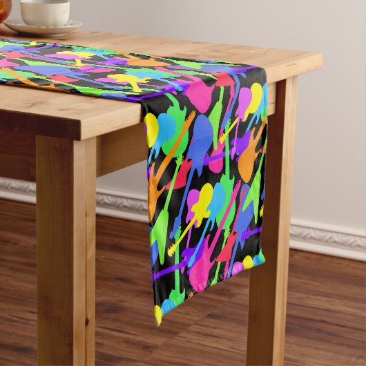 Guitar Splash Pattern Korte Tafelloper (Voorbeeld)