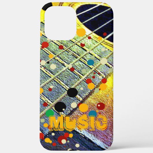 Guitar Strings Musical Waterverf Case-Mate iPhone Case (Achterkant)