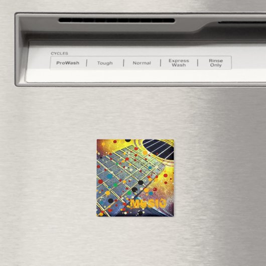 Guitar Strings Musical Waterverf Magneet (Insitu (Vaatwasser))