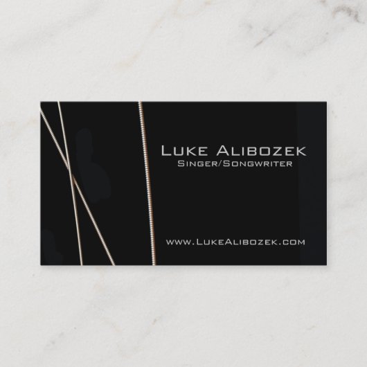 Guitar Strings Musician Card Visitekaartje (Voorkant)