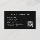 Guitar Teacher Custom QR Code Visitekaartje (Achterkant)