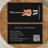 Guitar Teacher Custom QR Code Visitekaartje
