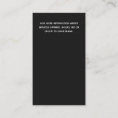 Guitar Teacher Guitarist Visitekaartje (Achterkant)