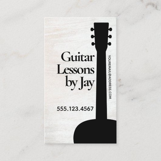 Guitar Teacher Guitarist Visitekaartje (Voorkant)