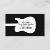 Guitar Teacher Musical Musician Personalized Visitekaartje (Achterkant)