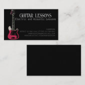 Guitar Teacher | Oproep voor elektrische en akoest Contactkaartje (Voorkant / Achterkant)