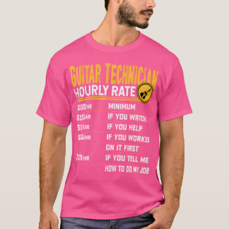 Guitar-technicus Uurly Rate - Funny Guitar Tech T-shirt