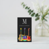 Guitar Tutor Musician Custom QR Code Social Media Visitekaartje (Staand voorkant)
