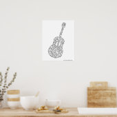GUITAR van NICHOLAS_COPYRIGHT_MINIFACES Poster (Keuken)
