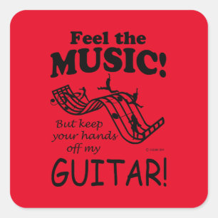 Guitar voelt de Sticker Muziekplein