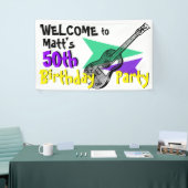 Guitar Welkom bij de 50e verjaardag van de feestda Spandoek (Beurs)