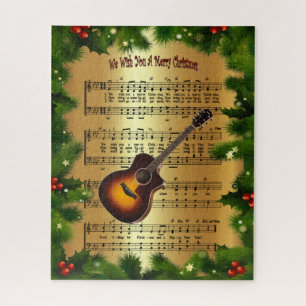 Guitar ~ "Wij wensen u een prettige kerstdag" ~ Legpuzzel