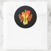 Guitar Wings Guitar Ronde Sticker (Tas)
