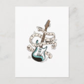 guitar with notes briefkaart (Voorkant)
