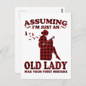 Guitar Woman veronderstelde dat ik gewoon een oude Briefkaart (Voorkant / Achterkant)