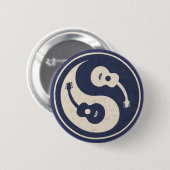 Guitar Yang-blauw Ronde Button 5,7 Cm (Voorkant /achterkant)