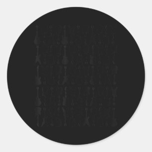 Guitarabisch gitaarontwerp voor gitaarspeler ronde sticker