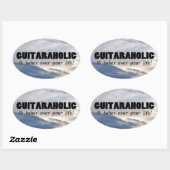 Guitaraholic Life Oval Sticker (Vel)
