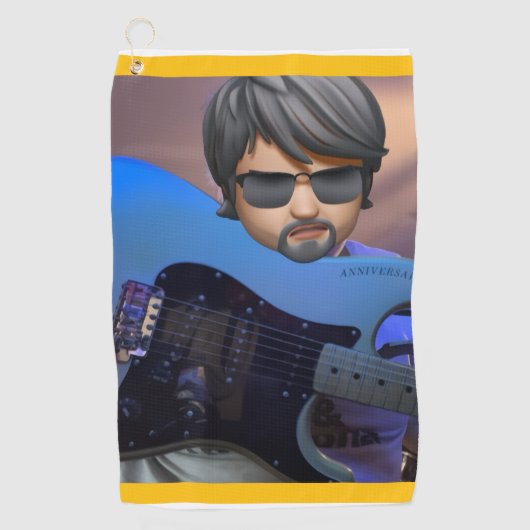 Guitarbizon  golfhanddoek (Voorkant)