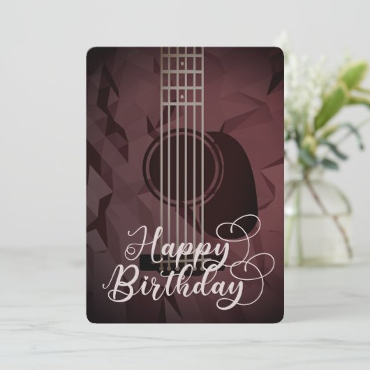 Guitare acoustique Bonne carte d'appartement d'ann (Debout devant)