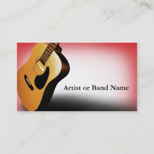 Guitare acoustique Cartes de visite de l'artiste r