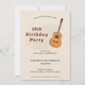 Guitare acoustique Invitation de fête d'anniversai (Devant)