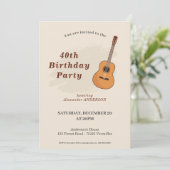 Guitare acoustique Invitation de fête d'anniversai (Debout devant)