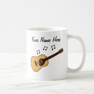Guitare acoustique Mug Personnalisé Guitariste Mus